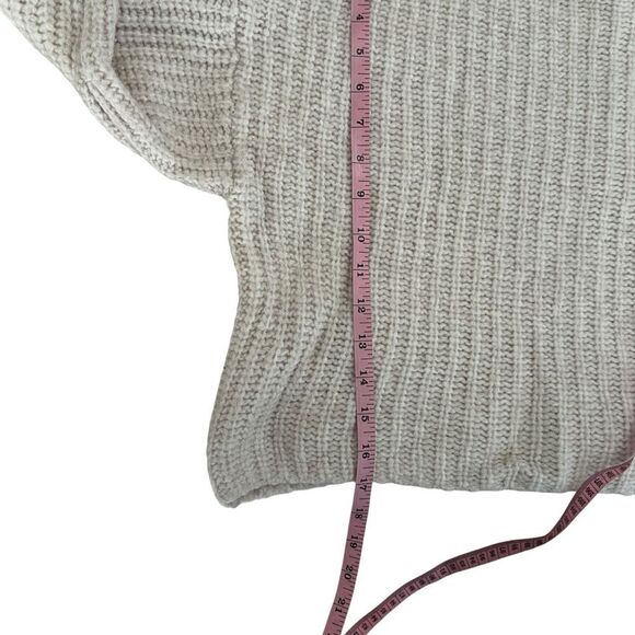 Holebrook Sweden Cajsa Ribbed Merino Wool Blend Sweater Sand Shell small petite - Picture 9 of 12